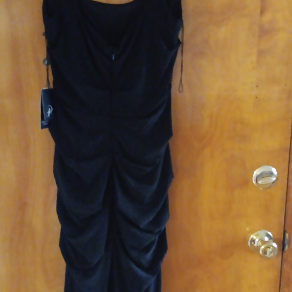 Adrianna Papell Black Sleeveless Evening Gown Size 6 NWT - Picture 6 of 8